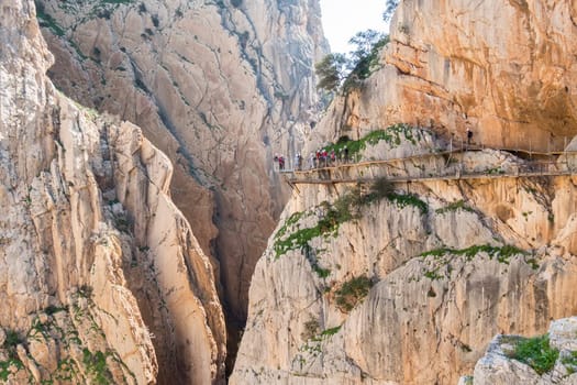 'El Caminito del Rey' (King's Little Path), World's Most Dangerous Footpath reopened in May 2015. Ardales (Malaga), Spain.