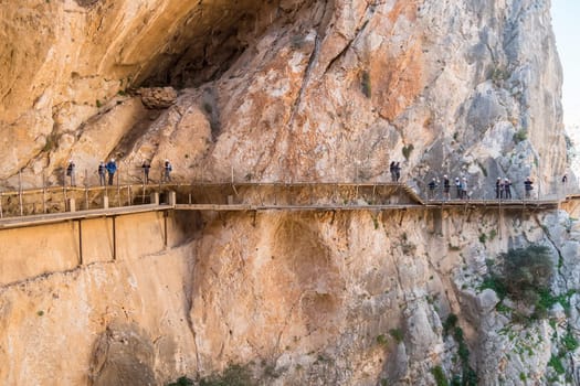 'El Caminito del Rey' (King's Little Path), World's Most Dangerous Footpath reopened in May 2015. Ardales (Malaga), Spain.