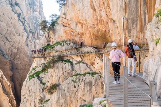 'El Caminito del Rey' (King's Little Path), World's Most Dangerous Footpath reopened in May 2015. Ardales (Malaga), Spain.