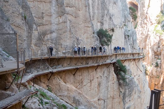 'El Caminito del Rey' (King's Little Path), World's Most Dangerous Footpath reopened in May 2015. Ardales (Malaga), Spain.