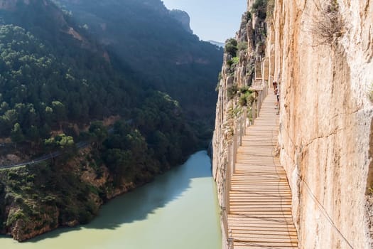 'El Caminito del Rey' (King's Little Path), World's Most Dangerous Footpath reopened in May 2015. Ardales (Malaga), Spain.