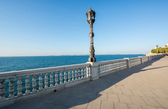 Beautiful promenade of Cadiz, Spain