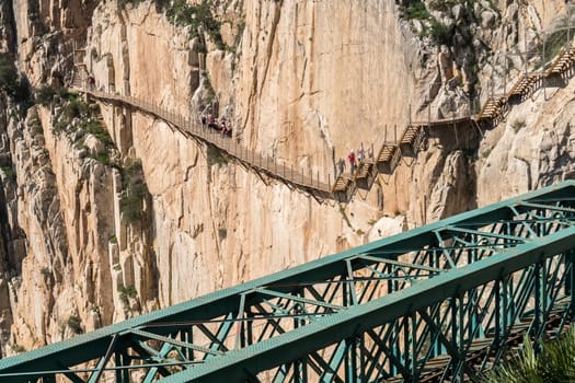 'El Caminito del Rey' (King's Little Path), World's Most Dangerous Footpath reopened in May 2015. Ardales (Malaga), Spain.