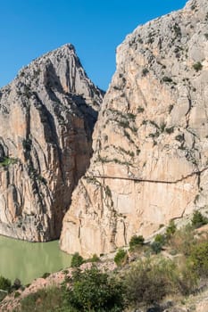 'El Caminito del Rey' (King's Little Path), World's Most Dangerous Footpath reopened in May 2015. Ardales (Malaga), Spain.