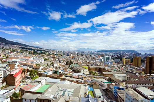 Cityscape view of Quito, Ecuador