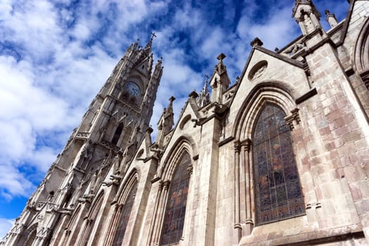 View of the Basilica in the center of Quito, Ecuador