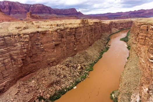 Beautiful view of the Colorado River and Marble Canyon in Arizona