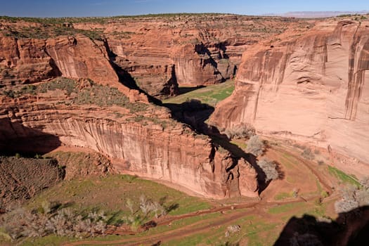 Clear Morning in the Canyon in Canyon de Chelly National Monument in Arizona