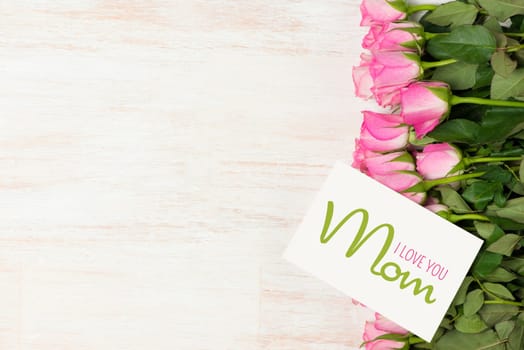 View from above. Background for Mothers Day.