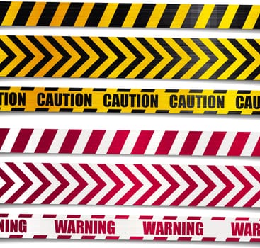 Warning caution ribbon danger stripe cross
