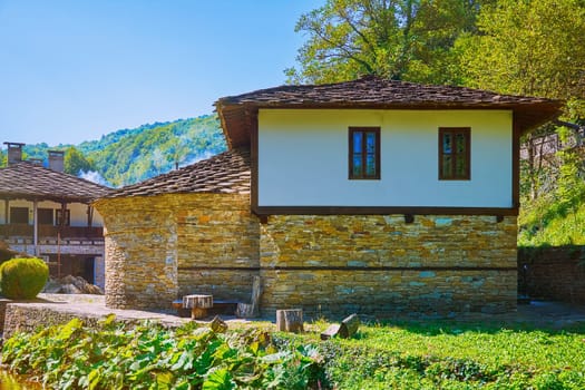 House on a Hill Slope in Gabrovo Region, Bulgaria.