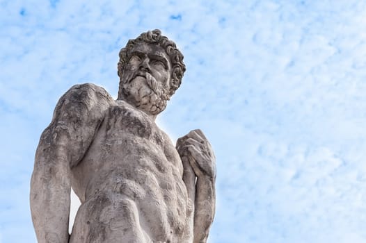 Statue of the 16 century. Statue of Hercules. Medieval art.