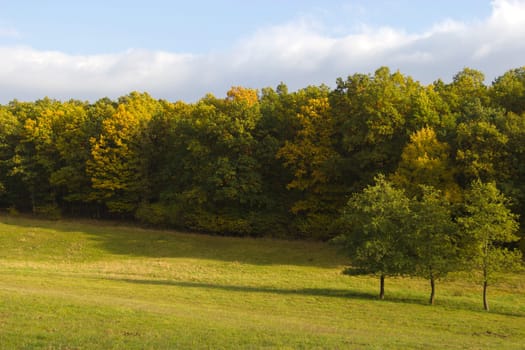 Beautiful autumn landscape in Central Hesse