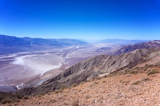 Breathtaking landscape in Death Valley National Park in California as seen from Dantes View