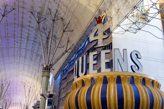 LAS VEGAS - SEPTEMBER 17: Exterior of 4 Queens casino in downtown Las Vegas on September 17, 2015
