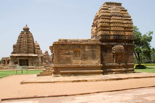 Jambulingeswara and Galaganatha temples in Pattadakal,District Bagalkot, Karnataka, India, Asia