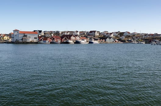 Many fishing boat in the harbour wait to go out and fish