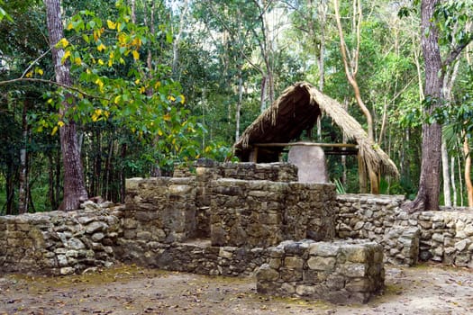 Ancient Mayan ruins in Coba, Mexico in the Yucatan Peninsula
