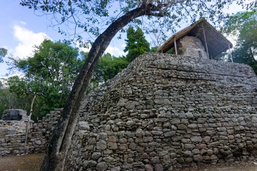 Ancient Mayan temple known as Temple of the Paintings in Coba, Mexico