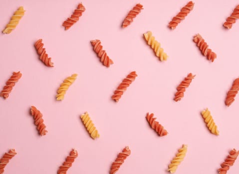 Pasta or noodles background, italian food concepts, view from above