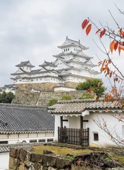 Mainkeep of the Himeji Castle (White Egret Castle or White Heron Castle) in Hyogo Prefecture, Japan. This is a UNESCO world heritage site.