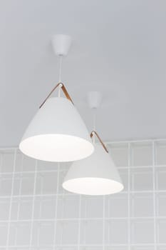 Interior Room With White Lamps, stock photo