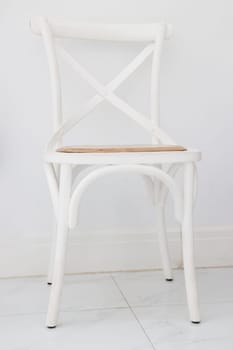 Retro Style Of White Wooden Chair, stock photo