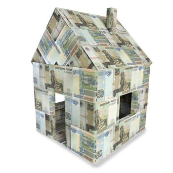 House from 50 rubles bills
