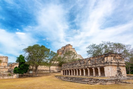 Mayan ruins of Uxmal on the Yucatan Peninsula near Merida, Mexico