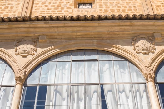 Facade in the Cloister of the Hospital de Santiago, Ubeda, Jaen, Spain