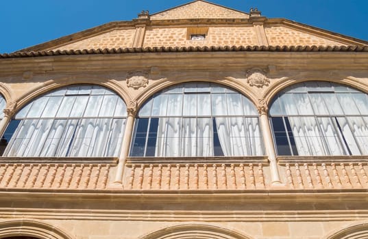 Facade in the Cloister of the Hospital de Santiago, Ubeda, Jaen, Spain