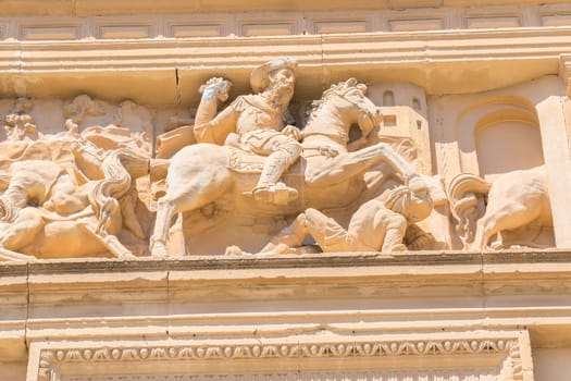 Details of the facade of theHospital de Santiago, Ubeda, Jaen, Spain