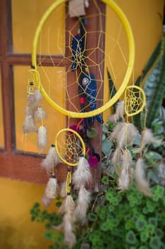 Dream Catcher Decorated Home Window, stock photo