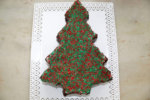 christmas chocolate mousse panettone tree format