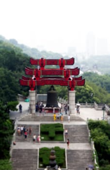Wuhan bell staircase temple