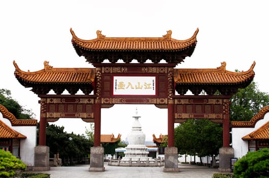 Wuhan temple pagoda entrance