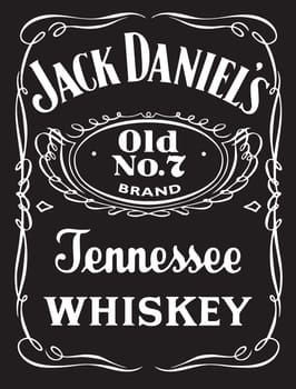 jack  daniels whiskey  closeup  illustration