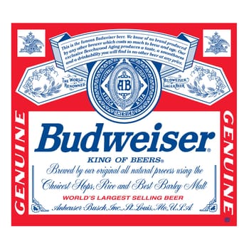 budweiser beer illustration logo