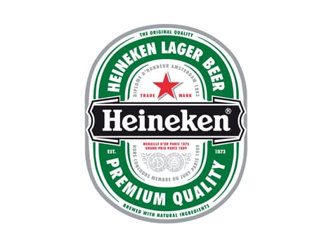 heineken beer illustation close up