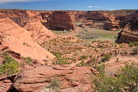 Desert Canyon in Spring in Canyon de Chelly National Monument in Arizona