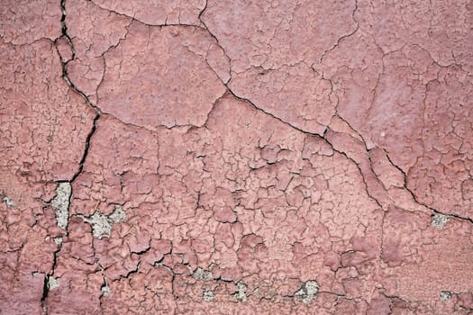 damaged surface of the façade of a house