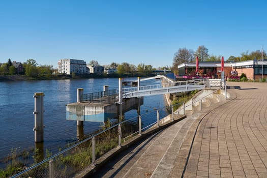 Promenade on the Elbe near Magdeburg