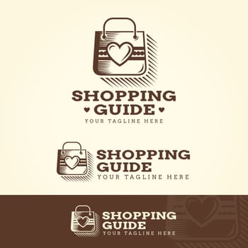 Shopping Guide Logotype and Tagline. Vector template.