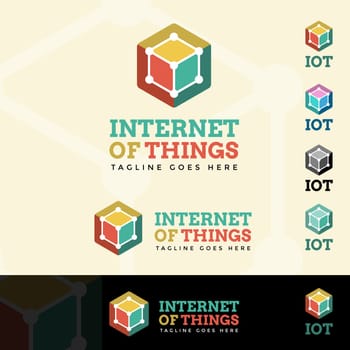 Internet Of Things Logotype and Tagline. Vector template.