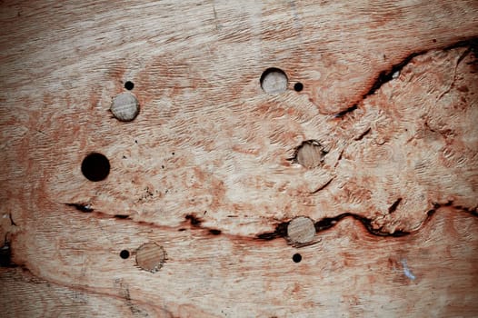 The texture and detail of old wood.