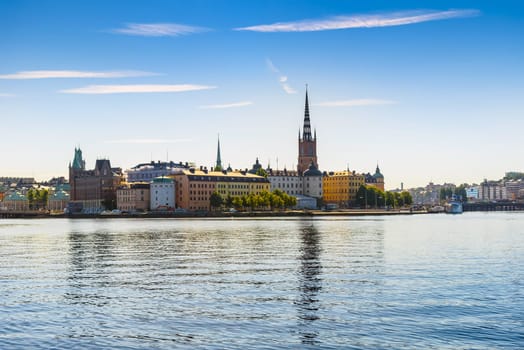 Scenic view of the Old Town or Gamla Stan in Stockholm, Sweden