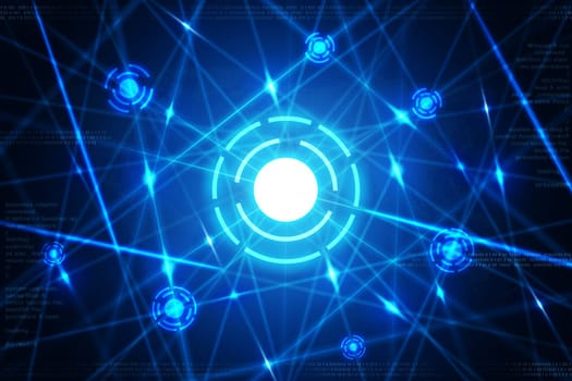 blue abstract futuristic digital business networking technology background