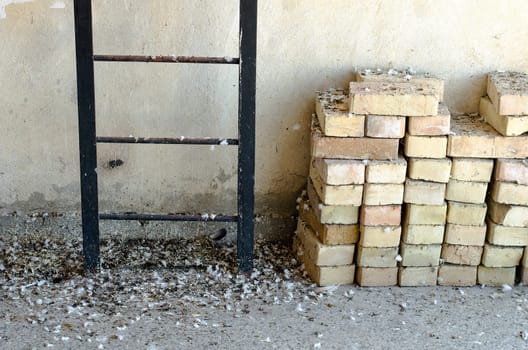 Pile of old bricks