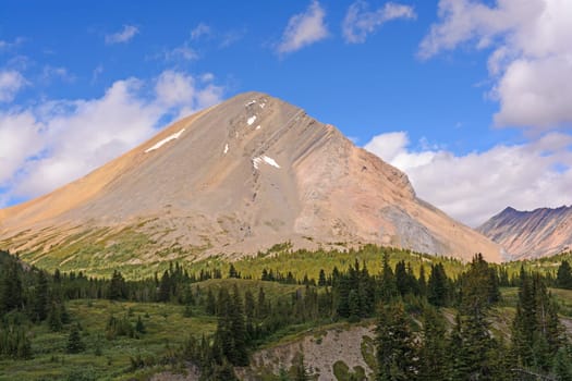Colorful Peak in the Wilds of Jasper National Park near Nigel Pass in Alberta, Canada