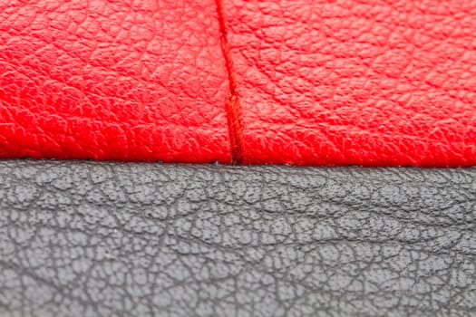 red and black natural leather, can be used as background